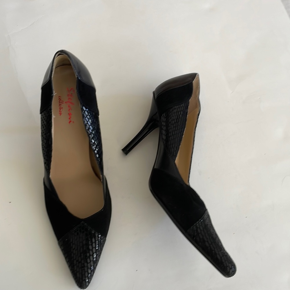 Stefani collection black high heeled pumps 8.5